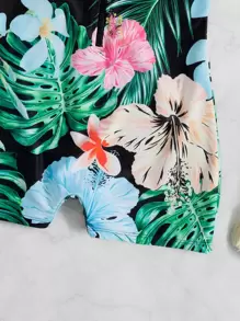 Phụ nữ một mảnh Cắt ra Dây kéo Nhiệt đới Boho - Nhiều màu - Xem 3