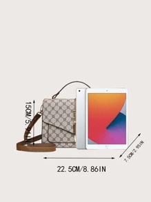 Không thấm nước, nhẹ, phong cách doanh nhân Túi vuông có nắp họa tiết hình học cổ điển dành cho nữ tuổi teen Sinh viên đại học, tân binh và nhân viên văn phòng Hoàn hảo cho văn phòng, đại học, công việc, kinh doanh, đi làm - Nhiều màu - Xem 4