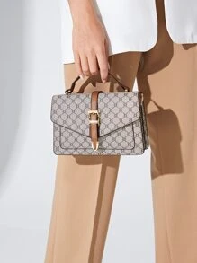 Không thấm nước, nhẹ, phong cách doanh nhân Túi vuông có nắp họa tiết hình học cổ điển dành cho nữ tuổi teen Sinh viên đại học, tân binh và nhân viên văn phòng Hoàn hảo cho văn phòng, đại học, công việc, kinh doanh, đi làm - Nhiều màu - Xem 7