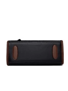 Twilly 圍巾裝飾鱷魚壓花頂部提手包適合青少年女孩女大學生、新秀和白領人士非常適合辦公室、工作、商務、通勤最佳女士工作包 - 黑色 - 查看 5