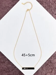 Geometric Pendant Necklace - Yellow Gold - View 3