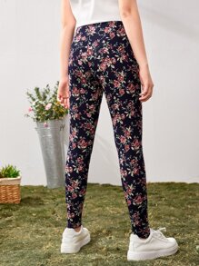 SHEIN 青少年女孩印花緊身打底褲 - 彩色 - 查看 2