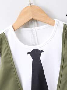 SHEIN Young Boy 2 In 1 Tee & Shorts - Multicolor - View 3