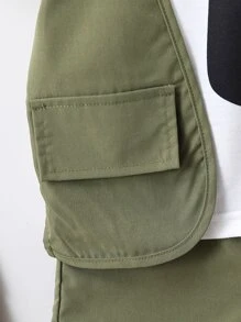 SHEIN Young Boy 2 In 1 Tee & Shorts - Multicolor - View 5