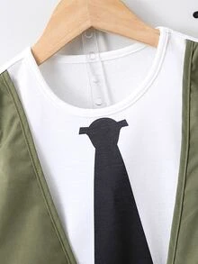 SHEIN Young Boy 2 In 1 Tee & Shorts - Multicolor - View 6