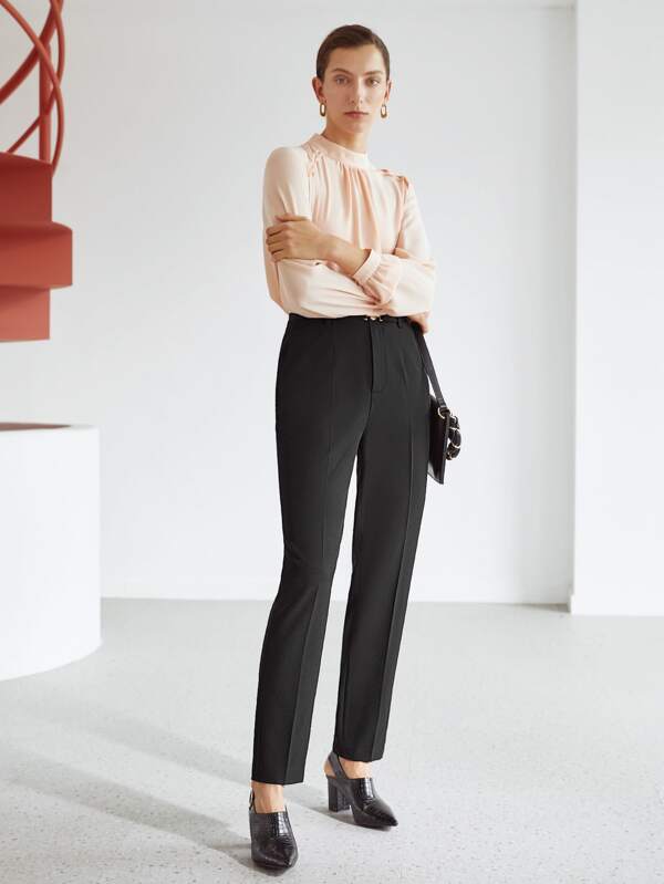 MOTF PREMIUM BELTED CREASE DRESS PANTS SHEIN USA