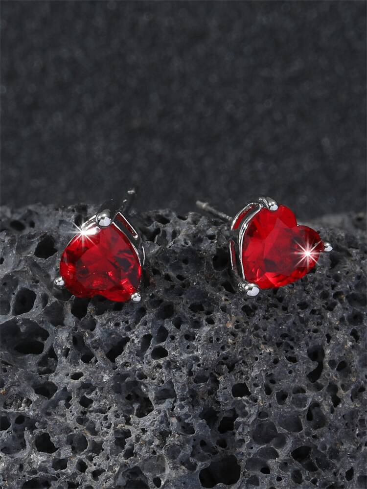 Cubic Zirconia Decor Earrings