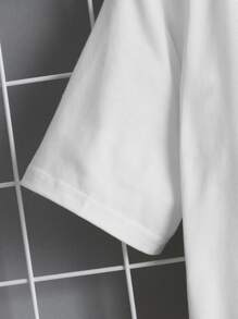 SHEIN Boys Slogan Graphic Tee & Joggers - Black and White - View 4