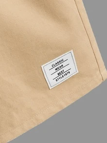 SHEIN Boys Cartoon & Slogan Graphic Tee & Drawstring Waist Shorts - Multicolor - View 4