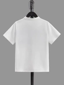 SHEIN Boys Colourblock Polo Shirt - White - View 2