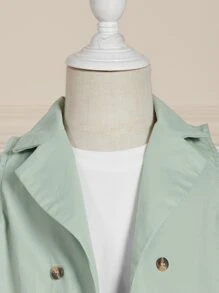 SHEIN Baby Boy Double Breasted Vest Blazer & Shorts & Tee - Multicolor - View 4