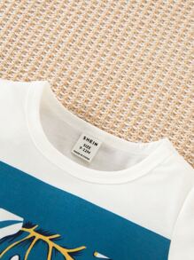 Baby Boy Tropical Print Tee & Shorts - Multicolor - View 4