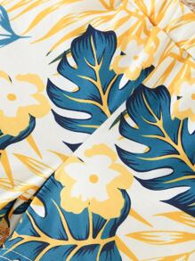 Baby Boy Tropical Print Tee & Shorts - Multicolor - View 5