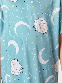 女孩卡通圖案睡裙