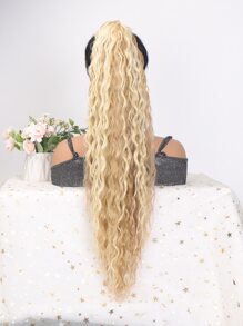 Long Curly Ponytail Synthetic Hair Extension - Piano Color - View 1