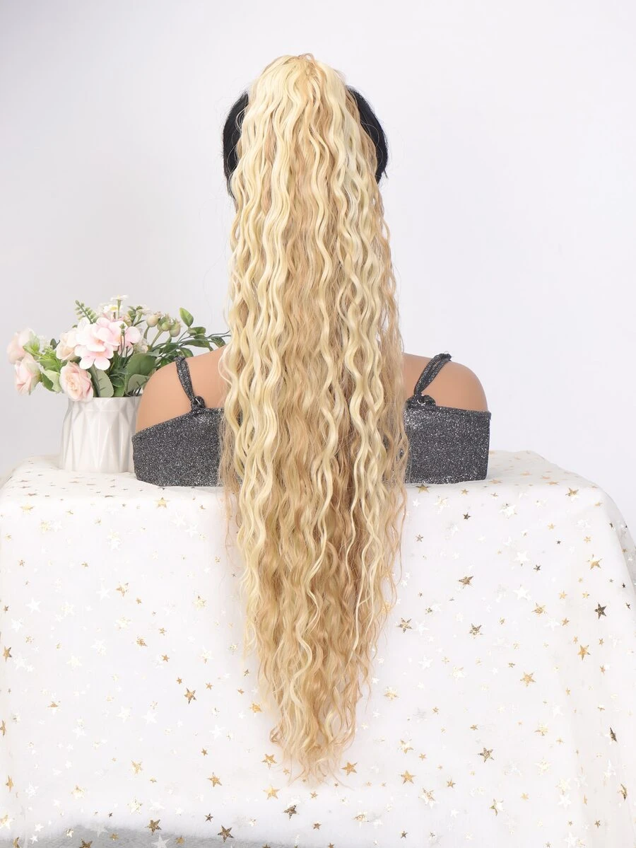 Long Curly Ponytail Synthetic Hair Extension - Piano Color - View 1