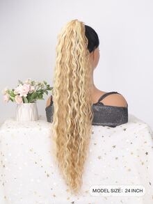 Long Curly Ponytail Synthetic Hair Extension - Piano Color - View 2