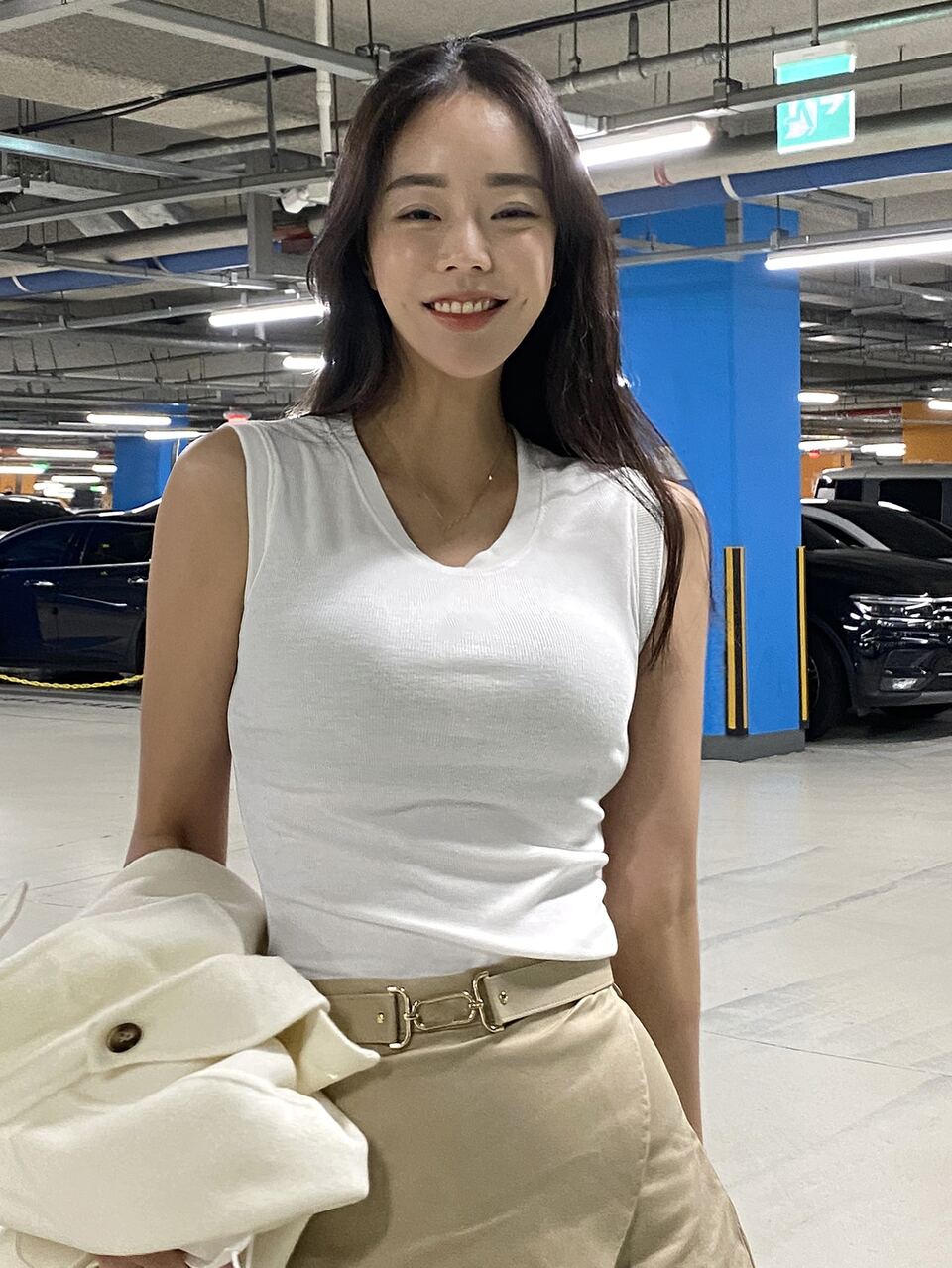 Solid Ribbed Knit Tank Top