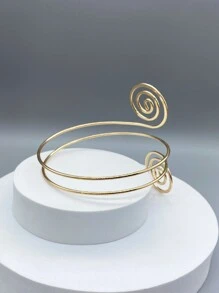 Hombres Brazalete espiral - Amarillo Oro - Ver 2