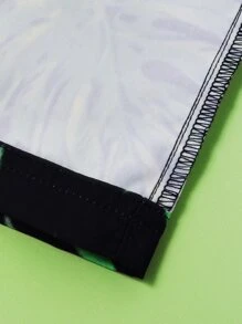 Manfinity Hombres Shorts de natación con estampado tropical - Multicolor - Ver 3