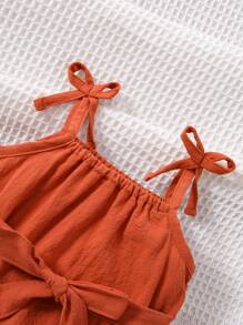 Bodysuits Em bé Nơ Bướm màu trơn - Rỉ Nâu - Xem 3