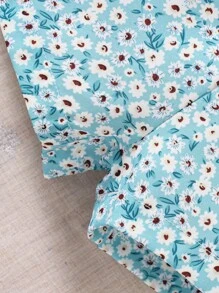 Baby Ditsy Floral & Heart Print Romper - Multicolor - View 7