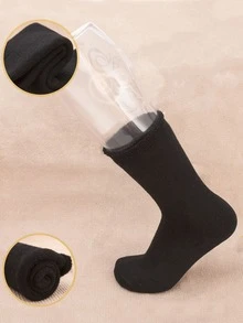 Anyfashion 2 pares Calcetines felpa deportivo - Negro - Ver 5