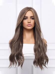 Long Body Wave Synthetic Wig - Rust Brown - View 4