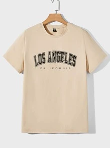 Manfinity RebelGame 男士字母圖案T恤