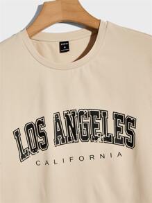 Manfinity RebelGame 男士字母圖案T恤