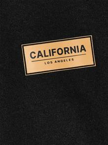 Manfinity RebelGame 男士字母補丁細節T恤 - 黑色 - 查看 3