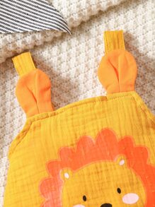 Baby Boy Phim hoạt hình Đồ họa 3D Tai Thiết kế Patched Body - trái cam - Xem 6