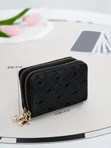 Heart Pattern Card Holder Multi-Card Card Organizer For Storage Credit Cards Lightweight Portable,Credit Card,ID Card White-Collar Workers,For Female,For Women Holiday,For Anniversary,For Birthday Gift Gift, Accessories, Gift - Black - View 6