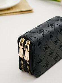 Heart Pattern Card Holder Multi-Card Card Organizer For Storage Credit Cards Lightweight Portable,Credit Card,ID Card White-Collar Workers,For Female,For Women Holiday,For Anniversary,For Birthday Gift Gift, Accessories, Gift - Black - View 7