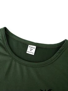 Boys Coconut Tree Print Tank Top - Dark Green - View 5