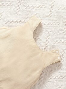 Baby Solid Tank Top & Flare Skirt - Apricot - View 3