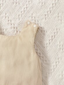 Baby Solid Tank Top & Flare Skirt - Apricot - View 6