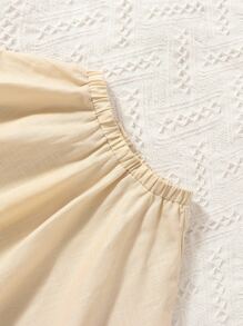 Baby Solid Tank Top & Flare Skirt - Apricot - View 7