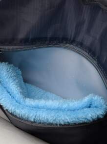 Bolso de lona con estampado de letra - Rosa vieja - Ver 5