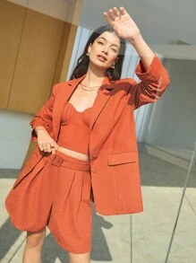 BizChic 西裝領翻蓋細節西裝外套