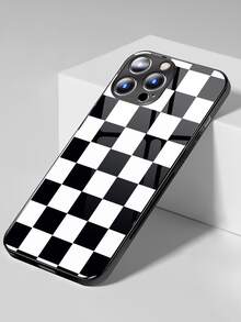 Plaid Phone Case - Black and White - View 2