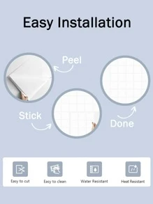 Giấy dán tường ốp tường bếp 3D bóng màu trắng Subway bóc ra và dán - Nhiều màu - Xem 5