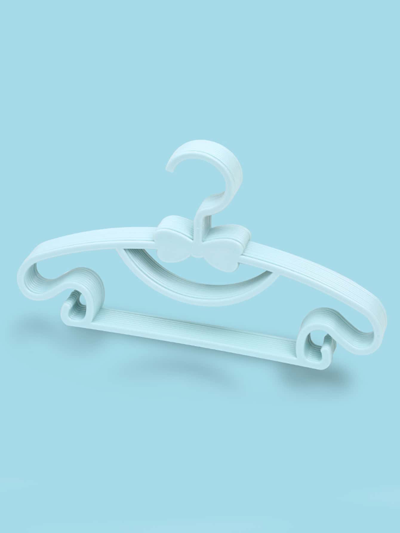 5pcs Kids Solid Color Clothes Hanger - Blue - View 1