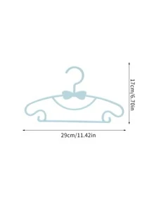 5pcs Kids Solid Color Clothes Hanger - Blue - View 2