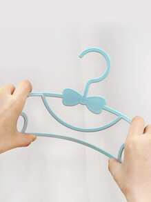 5pcs Kids Solid Color Clothes Hanger - Blue - View 3