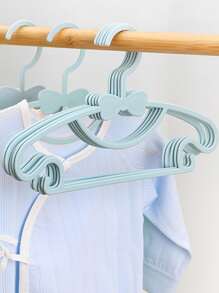 5pcs Kids Solid Color Clothes Hanger - Blue - View 4