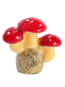 3pcs Mushroom Design Garden Decoration Craft - Multicolor - View 2