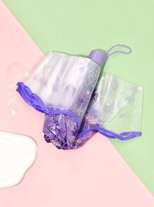 1 pieza Paraguas con patrón floral - transparente - Ver 4