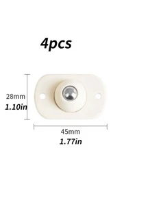 4入组套粘性旋轉滑輪用於儲物盒收納盒和垃圾箱底部旋轉輪 - 彩色 - 查看 2
