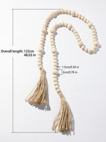 1pc Bead & Tassel Decor Decoration Craft Best Gifts - Khaki - View 3